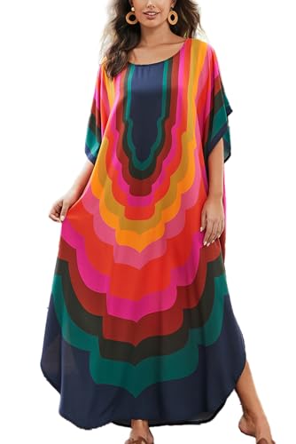 Chemise de nuit surdimensionnée et robe de plage caftan maxi léger