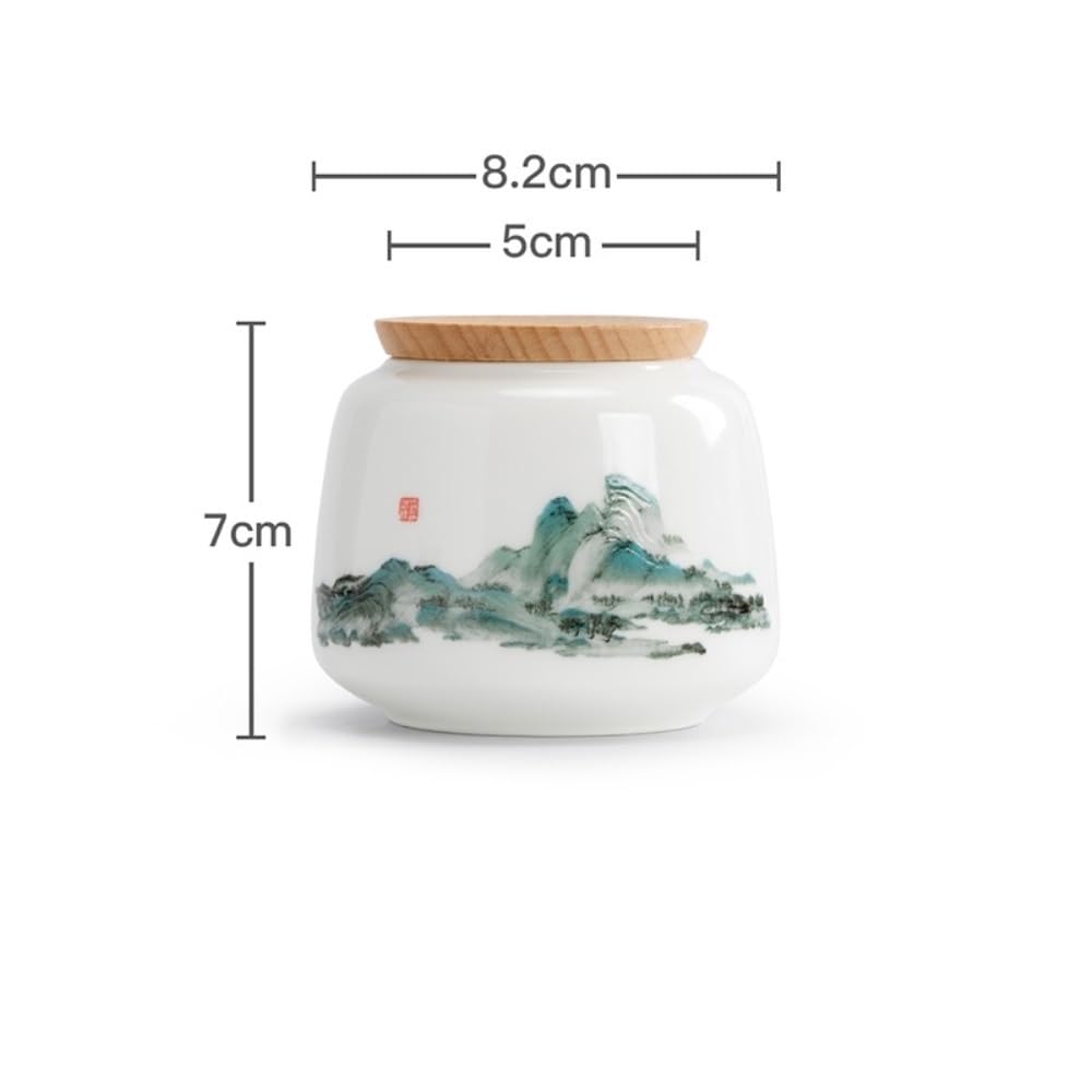 Lata de té Tarro de Almacenamiento té a Granel, Tarro Sellado cerámica for el hogar, pequeño Viaje portátil, condimentos Cocina Carrito de té