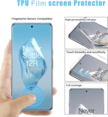 Image of EZ-GLAZ Privacy Screen Protector for OnePlus 11R (6.74 inch Curved Display) | Anti-Spy HD Clear Flexible Film | Bubble-Free Easy Installation Kit | Scratch Resistant | Case Friendly (Pack of 2)