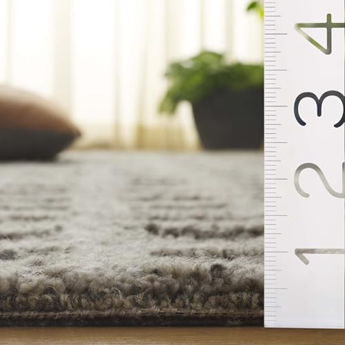 Tapete decorativo 8x10 de lana hecho a mano miniatura 4