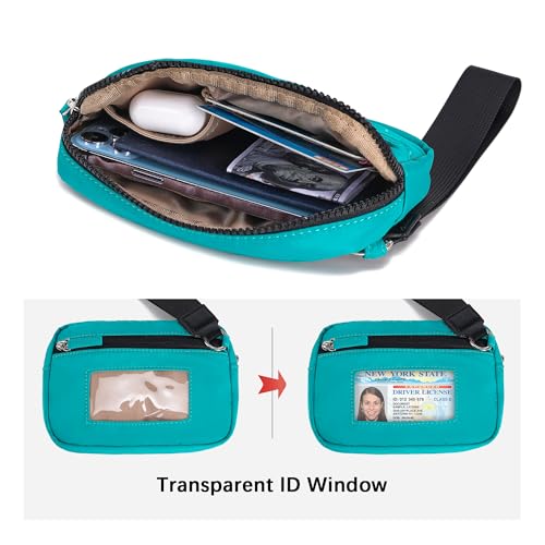 Image of Haytijoe Small Wristlet Wallets for Women Valentines Day Gifts RFID Blocking Travel Wallet Quilted Nylon Phone Purse