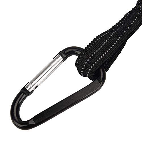 Image of Tool Lanyards, 3 Pack Safety Tool Leash, Retractable Bungee Cord with Aluminum Lock Carabiner and Adjustable Loop End, Maximum Weight Limit 13.6KG / 30lb, Fall Restraint with Shock Cord Stopper