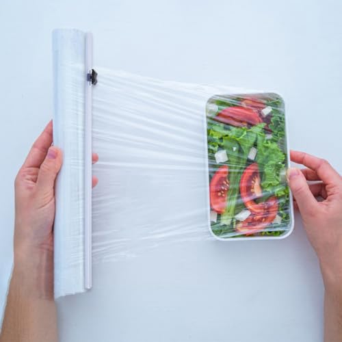 DICOSMETIC 8Pcs Plastic Slider Cutter 13 Reusable Cling Film Slide Cutter Self-Adhesive Slide Cutter Replacement Food Wrap Cutter Wrap Dispenser for Aluminum Foil Wax Paper