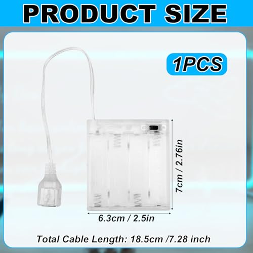 Portable Battery to USB Powered Pack for 5V-6V LED Neon Sign, Power Supply Battery Converts USB Converter Neon Lights Power Operated Box for Home Office Garden Yard Use