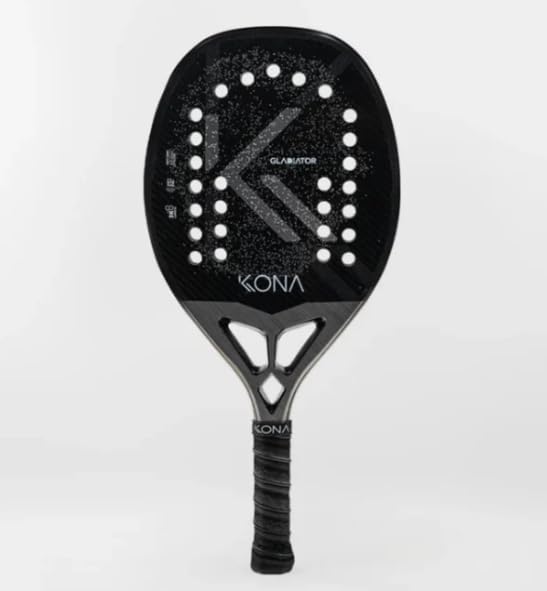 Raquete de Beach Tennis KONA Gladiator Steel Next Generation – Carbono 3K, Tecnologia NFC e Tratamento de Fábrica