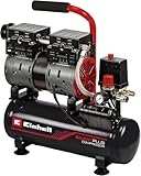 Con el compresor TE-AC 110/6 Silent Plus de Einhell, un equipo base multifuncional entra en el garaje o taller.