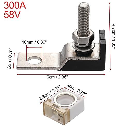 Fusible de terminal 300A con bloque aislante de 58V contra cortocircuitos 3