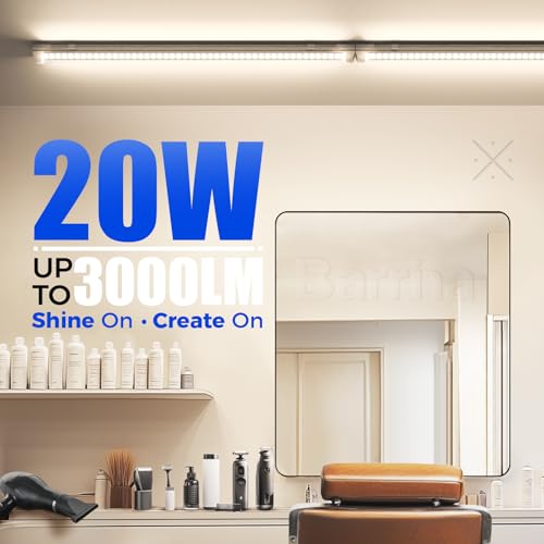 Image of Barrina T8 LED Shop Lights 2FT, 20W 3000LM 4000K, 2 Pack, High Output Tube