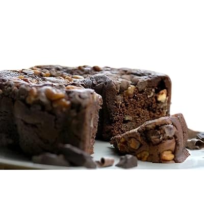 Traditional Chocolate Walnut Coffee Cake, Fresh Chocolate Cake with Walnuts Toppings, Decadent & Delicious Chocolate Cake for Special Occasions - 1.75 Pounds