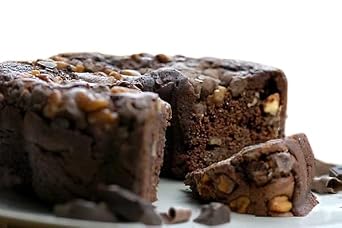 Traditional Chocolate Walnut Coffee Cake, Fresh Chocolate Cake with Walnuts Toppings, Decadent & Delicious Chocolate Cake for Special Occasions - 1.75 Pounds