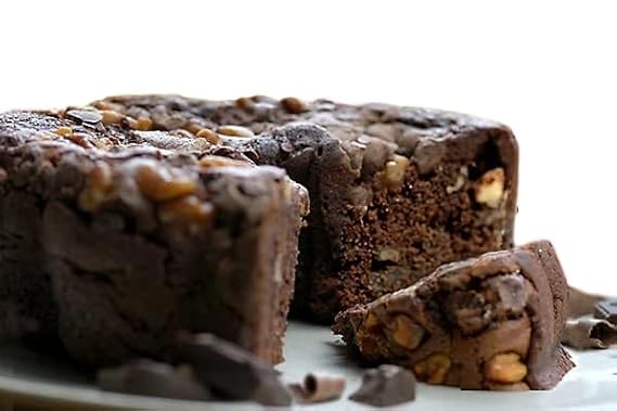 Traditional Chocolate Walnut Coffee Cake, Fresh Chocolate Cake with Walnuts Toppings, Decadent & Delicious Chocolate Cake for Special Occasions - 1.75 Pounds