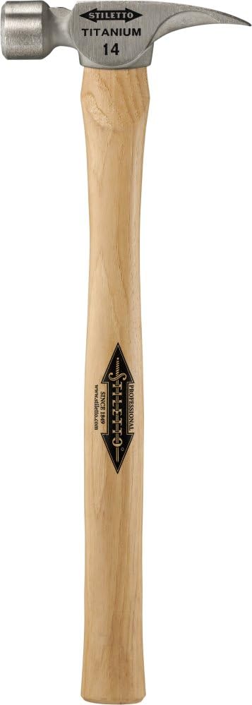 Stiletto TI14SS Titan 14-ounce Titanium Framing Hammer With Straight Handle by Stiletto