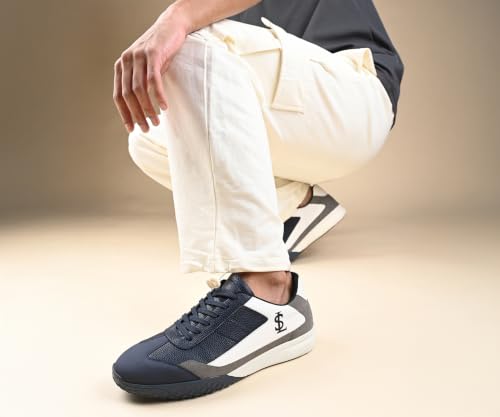 Image of LOUIS STITCH Men's Casual Lightweight Lace-Up Low-Top Sneakers for Men| Cushioned Comfort | Lightweight & Comfortable Casual Lace-Up Shoes | LSP-SNK-AVI-Lace-Ups