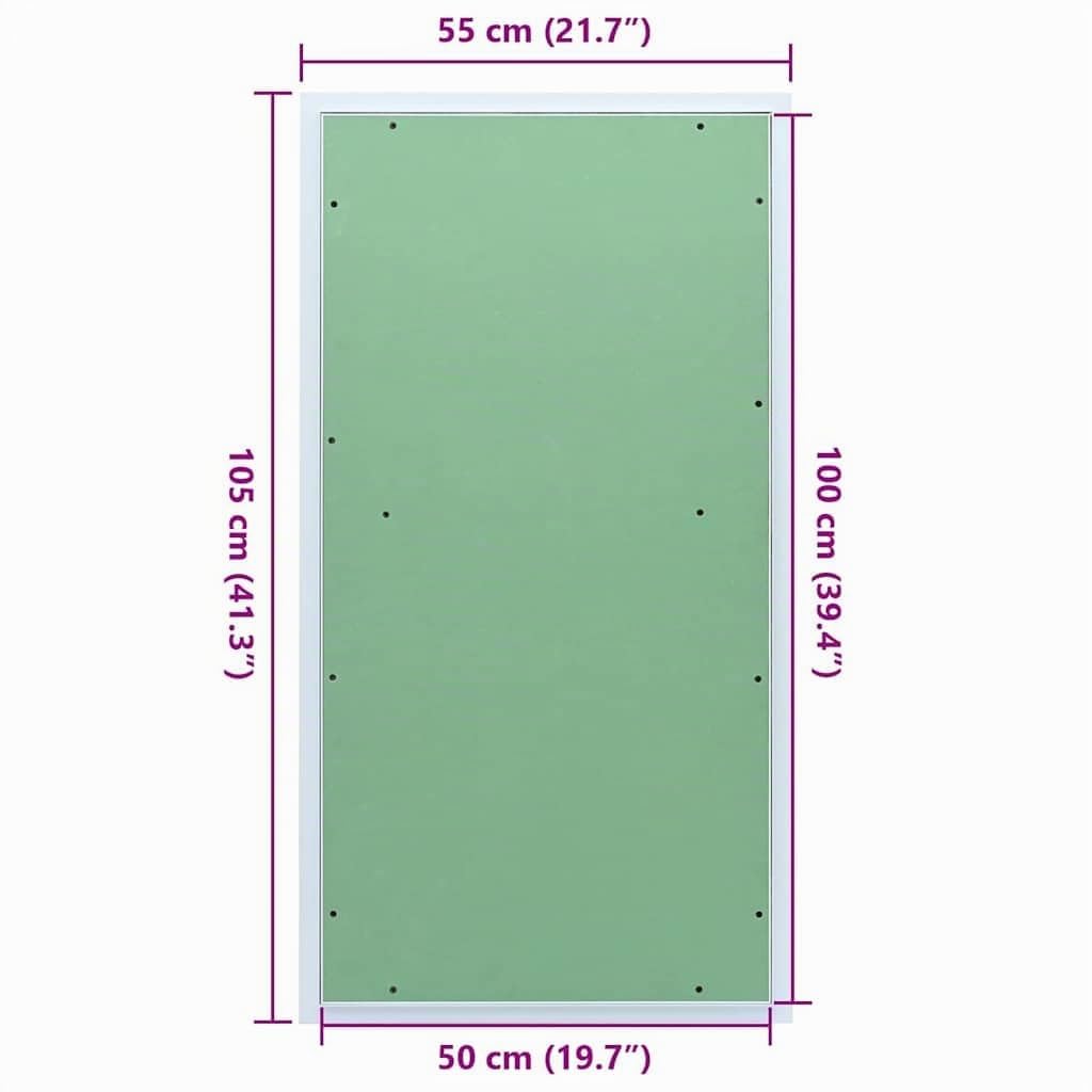 vidaXL Zugangsklappe Grün und Silber 55 x 105 cm, Zugangspanel-Lösungen für moderne Wohnräume, robustes verstecktes Design, praktische Innen- und Außenelemente