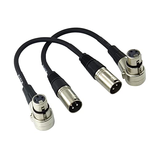 Câble XLR femelle mâle coudé 30 cm pour éviter de bloquer le stabilisateur caméra