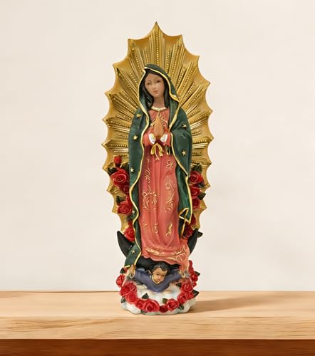 Estatua Virgen de Guadalupe Resina 12 pulgadas