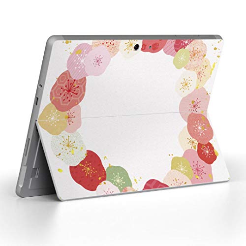 igsticker Surface Go/Surface Go 2 専用スキンシール サーフェス go シール スキン 保護 フィルム ステッカー アクセサリー 015512 カーネーション バラ ピンク 花 植物