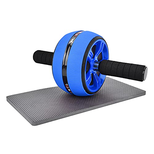 HERCHR Ab Roller Wheel, Abdominal Wheel Roller Trainer Fitness Equipment Gym Home Exercise Tool with Training Pad for Training Core Workout(Blue)