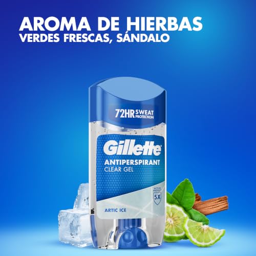 Miniatura 5 de Gillette Clear Gel Artic Ice Antitranspirante Y Desodorante Hombre 4x70ml
