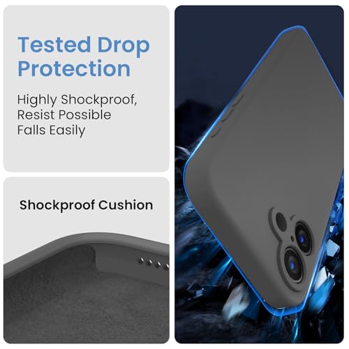 Image of FireNova Designed for iPhone 16 Plus Case, Silicone Upgraded [Camera Protection] Case, Soft Anti-Scratch Microfiber Lining Inside, 6.7 inch, Space Gray