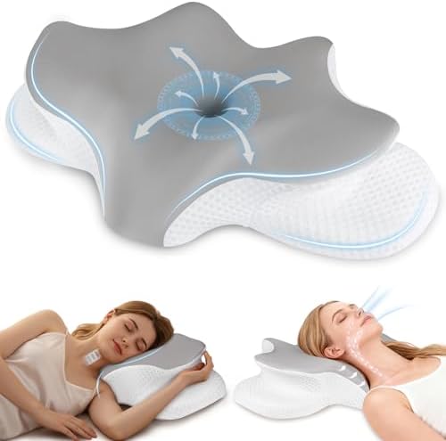 Cervical Neck Pillow for Pain Relief, Ergonomic Contour Pillow fo...