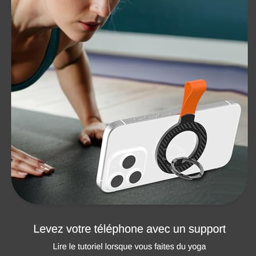 Soporte magnético para teléfono compacto y anillo metálico 4