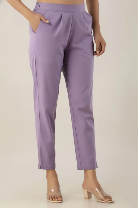 Image of Regular Fit Cotton Woman Trousers Pants Kurti Pant Casual Daily Formal Office Use