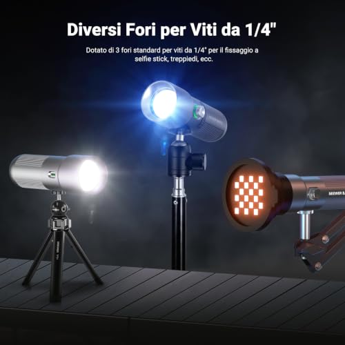 NEEWER BASICS FL10 Torcia Fotografica RGB, 4 Colori / 20 Filtri Gobo
