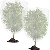Rete per uccelli ispessita con cerniera completa per alberi da frutto, tra cui pesche e piante simili da esterno (100 x 140 cm)