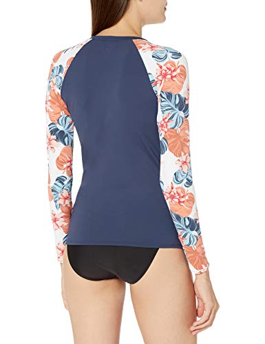 Roxy Womens Fashion Long Sleeve Rashguard Rash Guard Shirt, Bright White Standard Sample, Small Us #TOP1