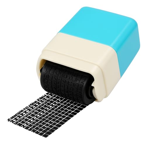 FHJLZFA Privacy Shield Roller Stamp - Self-Inking Identity Protection Tool, Blocks Address/ID on Mail/Docs/Packages with Quick-Dry Ink, Reusable Anti-Theft Security (Portable)