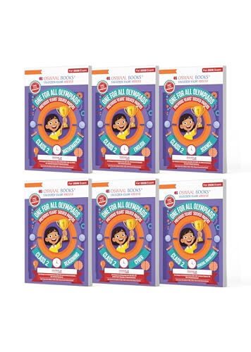 Image of One For All Olympiad Chapter-wise Previous Years' Solved Papers, Prep-Guide Class 2 (Set of 6 Books) Maths, English, Science, Reasoning, Cyber & General Knowledge (For 2026 Exam)