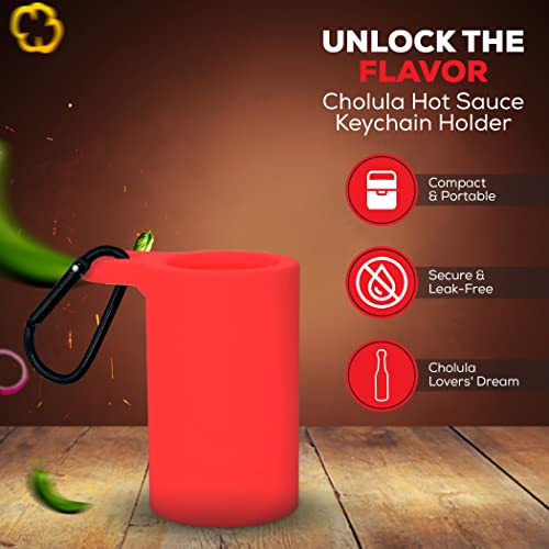 Cholula Hot Sauce - Hot Sauce Keychain - To Go Hot Sauce Key Chain - Mini Cholula Sauce 0.75 Oz - Travel Or Purse Size Hot Sauce - To Go Hot Sauce Key Chain - Makes A Great Gift(0.75 Oz, 1) #TOP1