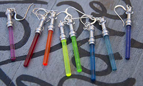 Generic Compatible With Star Wars Lightsaber Earrings Sterling Silver Hooks Handmade Jewelry Christmas Stocking Stuffer For Teen Girls Or Women Light Saber May The Fourth Force 4Th thumb #1