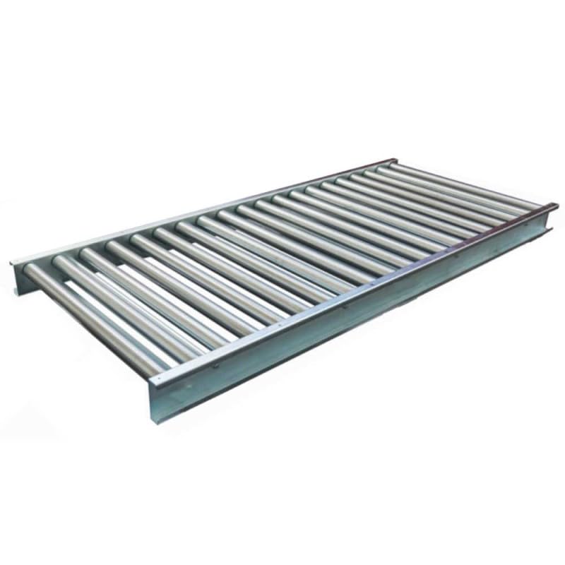 Rulliera lineare folle zincata a gravità L.1540xP.400mm passo 70 rulli Ø50 movimenta colli industria logistica RLF5/40/154P70/ZF