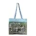 Produktbild BRISA VW Collection - Volkswagen Shopper-Bag-Einkaufs-Tasche-Beutel-PVC-16 Liter im T1 Bulli Design (Safari/Bunt)