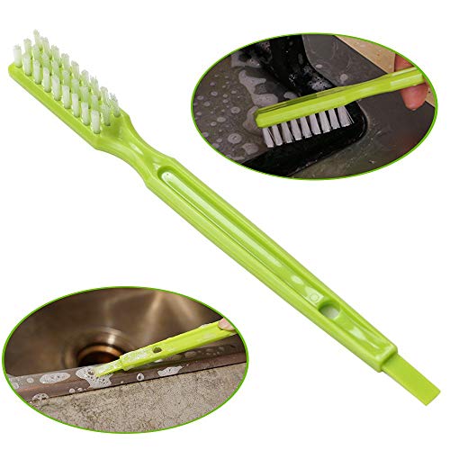 Living&Giving Grout Brush, (3 In 1) Grout Cleaner Brush, Tile Joint Scrub Brush With Handle, Stiff Cleaning Brush For All Of The Household Such As Shower,Bathroom, Kitch, Seams, Floor Lines #TOP2