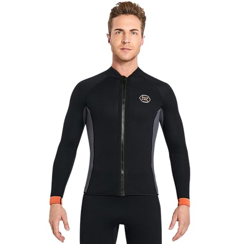 Veste de combinaison en néoprène 3mm pour hommes avec fermeture éclair