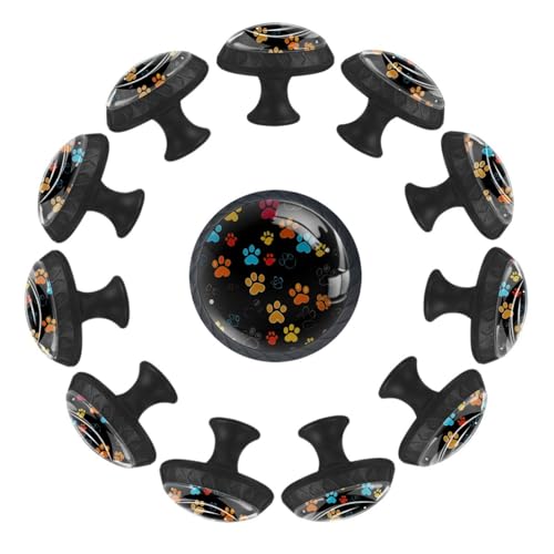 Boutons de tiroir durables en cristal de forme patte de chat pour un rangement robuste