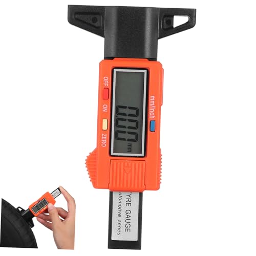 STOBAZA Digital Tire Tread Depth Gauge Depth Measuring Tool Car Tire Tread Checker Semi Truck Motorcycle Gauge Accurate Abs
