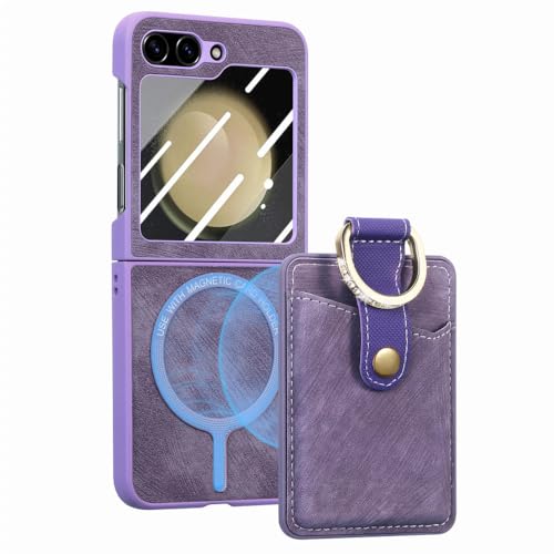 Portefeuille Cuir Samsung Galaxy Z Flip 5 Coque Antichoc Étui Magnétique Support