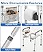 HOMLAND Raised Toilet Seat with Handles, Toilet Seat Riser for Seniors with Adjustable Height & Width, 400lb Handicap Elevated Toilet Seat for Elderly, Pregnant, Fit Any Toilet
