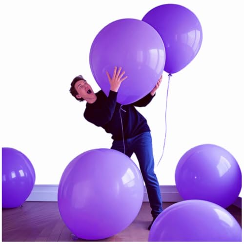 Image of 30 Pack Purple Balloons 36 inch Purple Latex Big Balloons for Party Decorations and Events
