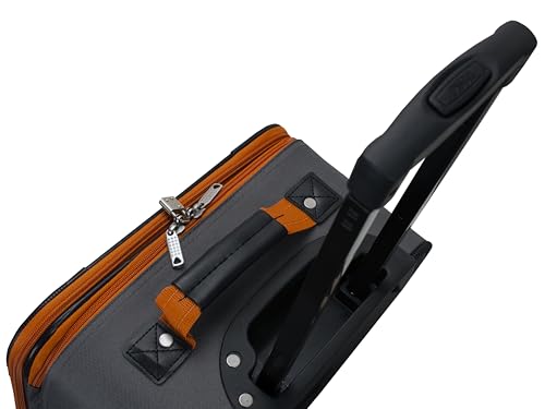 Image of Rockland Fashion Softside 2 Piece Luggage Set, Expandable, (14 inch Tote /19 inch Upright), Charcoal