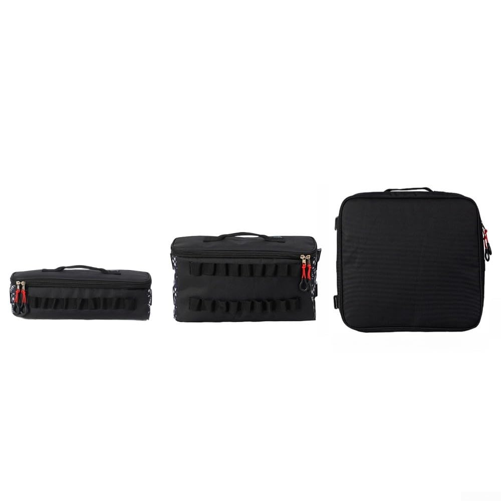 Organiseur latéral en tissu Oxford imperméable pour rangement de matériel de camping avec crochets de suspension, fermeture éclair sur le dessus et design portable compact (B)