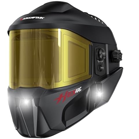 ARCCAPTAIN Intelligent Auto-Darkening Welding Helmet with Light, 180° View — $149.99 (17% off)