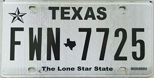 TammieLove Texas Plaque d'immatriculation Fwn 7725 6 x 12 Pouces