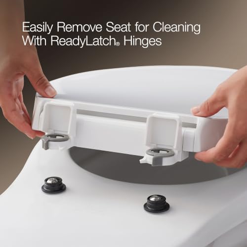 KOHLER 4636-RL-0 Cachet ReadyLatch Elongated Toilet Seat Slow Close, Soft Close Toilet Seat Quiet Lid, Contoured Grip-Tight Bumpers Installation Hardware, Apartment Essentials, White - image 9