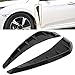 PerGar Side Fender Trim Cover, Car Vent Sticker, Universal PU Rubber Glossy Black Exterior Decor