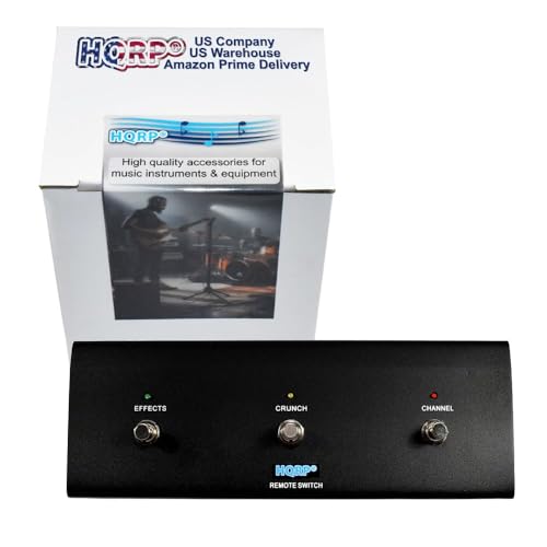 HQRP 3-Button Guitar Amp Footswitch Compatible with Peavey 5150 II Guitar Head, Replacement for Peavey 03582650